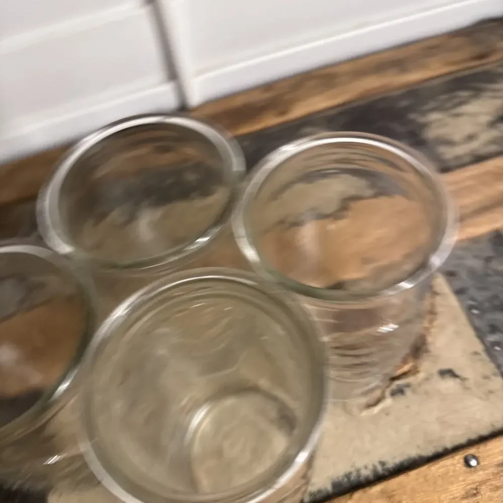 Set of 4 Vintage Yorkshire Glassware Clear Drinking Glasses Established 1898